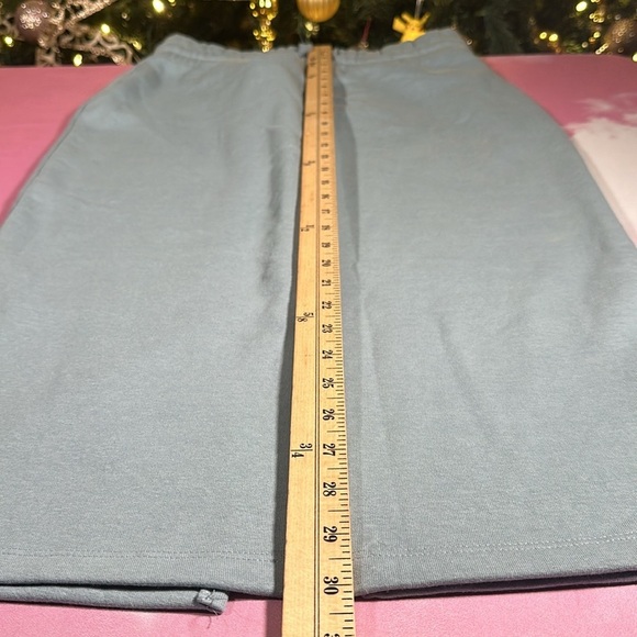 Zara Women’s Fleece Drawstring Midi Skirt Sage Green Size Large NEW - Picture 13 of 15